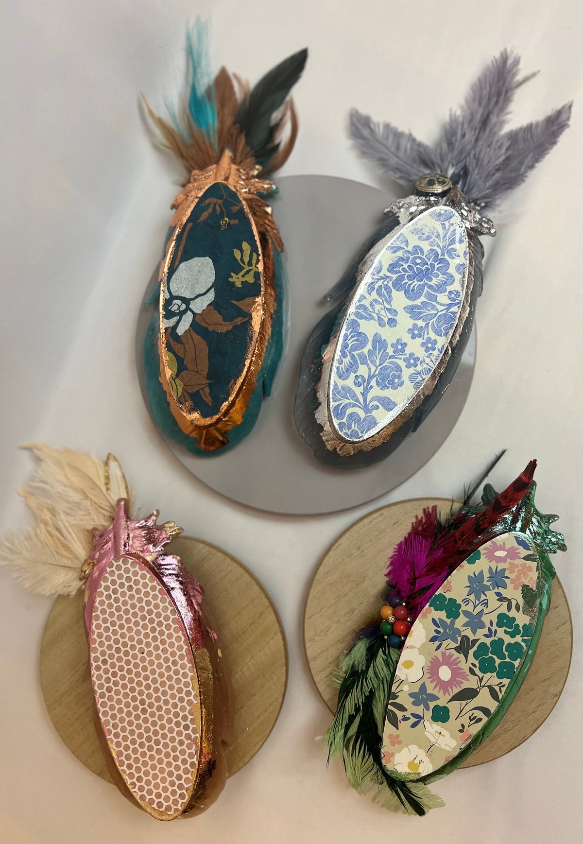 Embellished Peacock Catchall Trinket Dish
