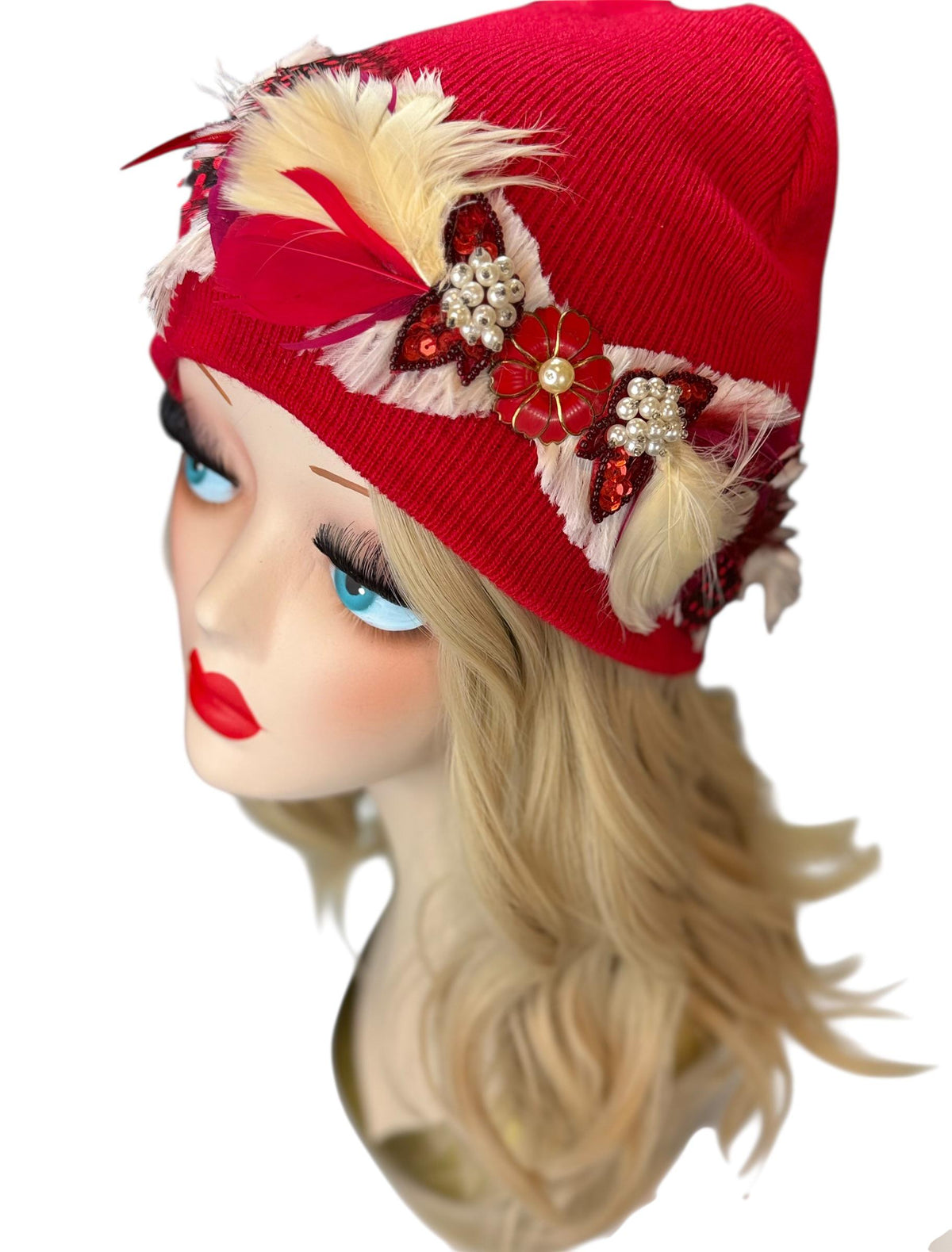 Butterfly Romance | hand-embellished beanie
