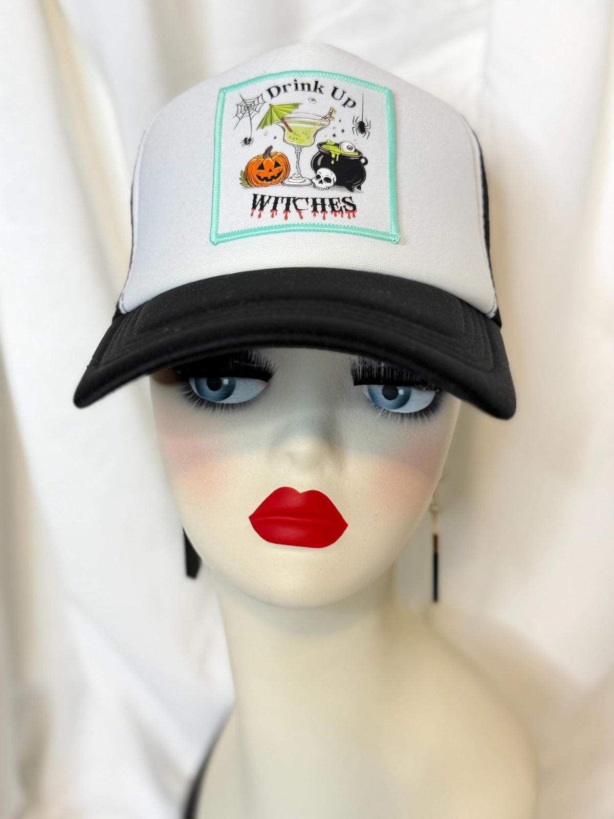 Halloween Patch Trucker Hat | Spooky Season Mesh Cap | Choose Your Style