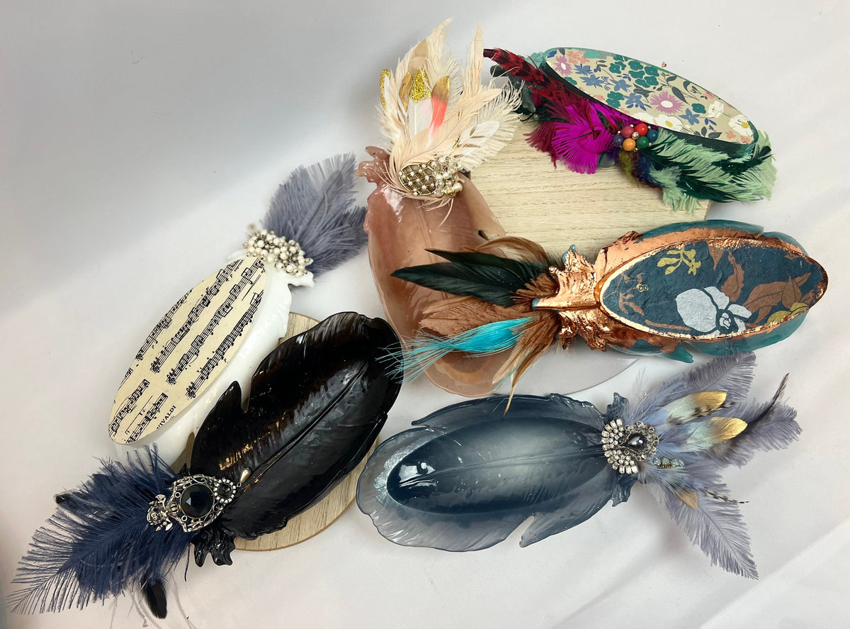 PEACOCK TRINKET DISH | HUNTER GREEN