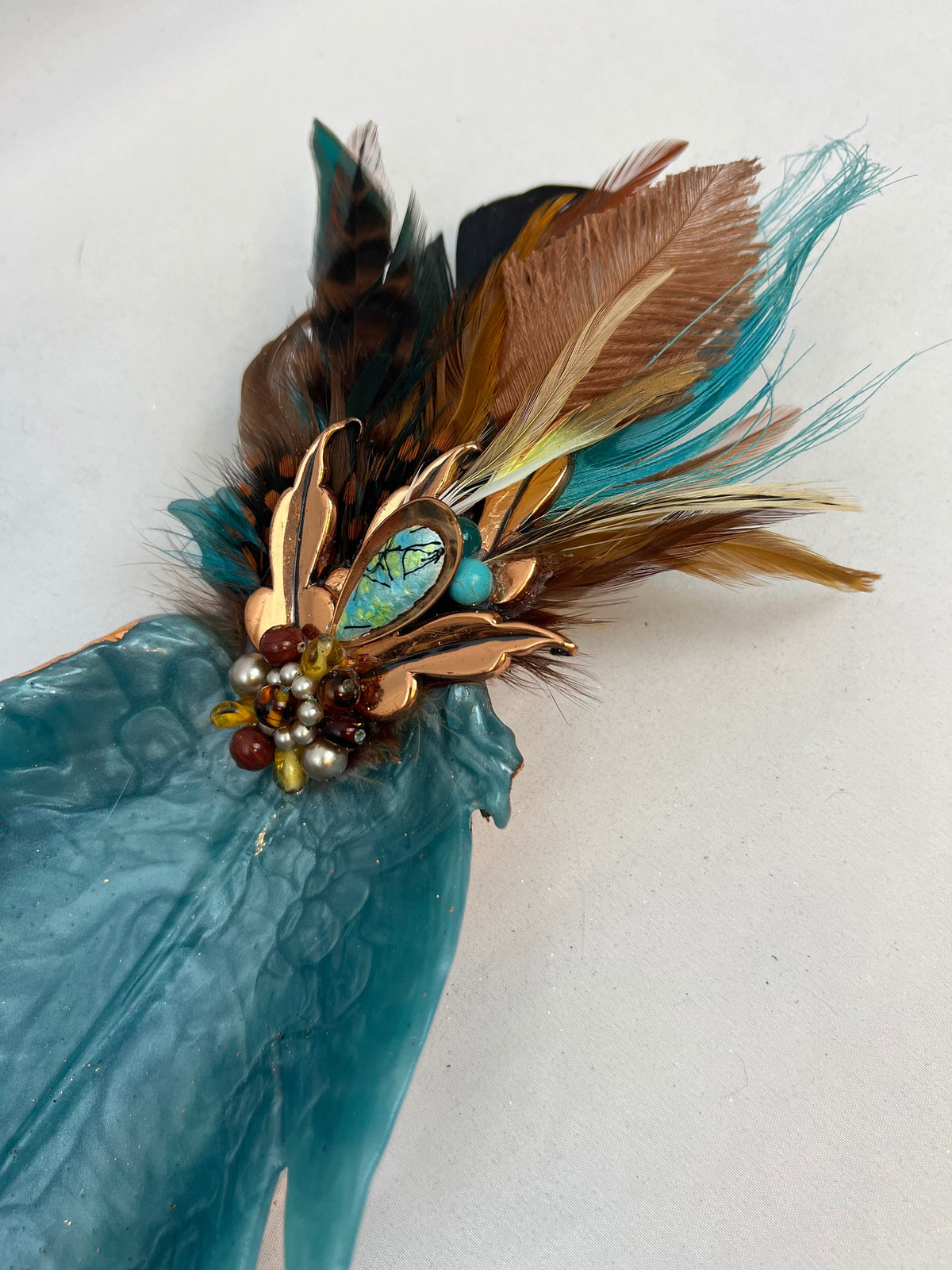 Embellished Peacock Catchall Trinket Dish