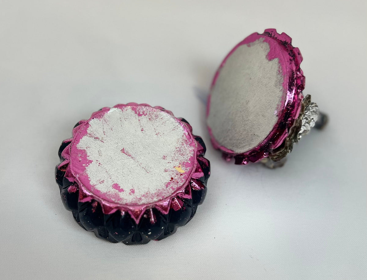 Handmade Jeweled Teardrop Trinket Dish: Vintage Glam Jewelry Storage