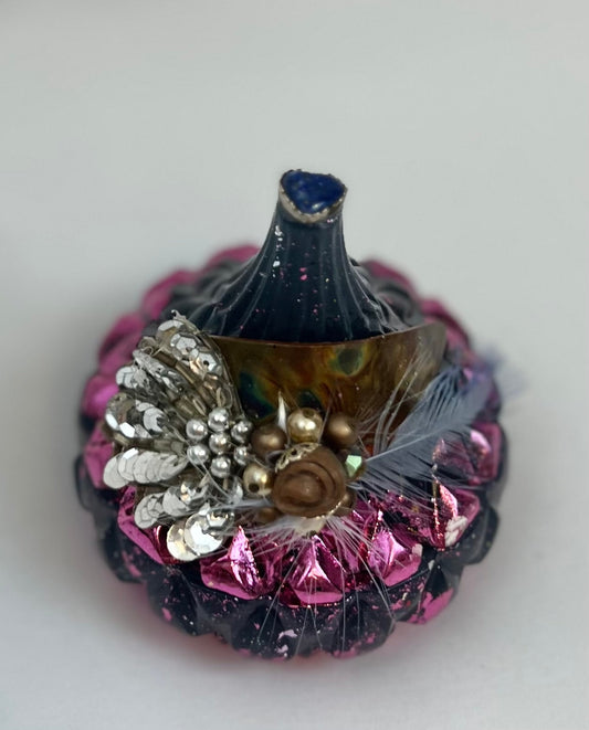 Handmade Jeweled Teardrop Trinket Dish: Vintage Glam Jewelry Storage