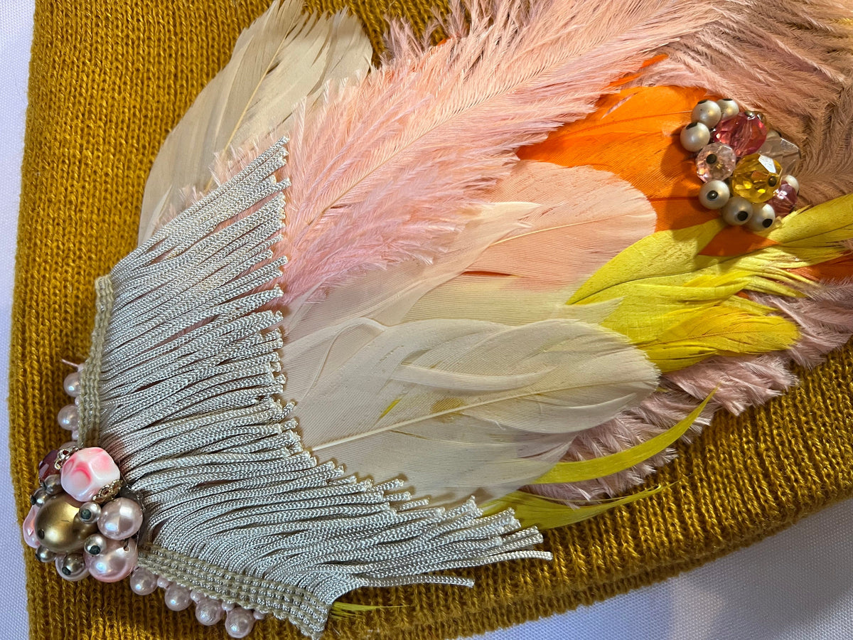 Indian Arrowhead | hand-embellished beanie