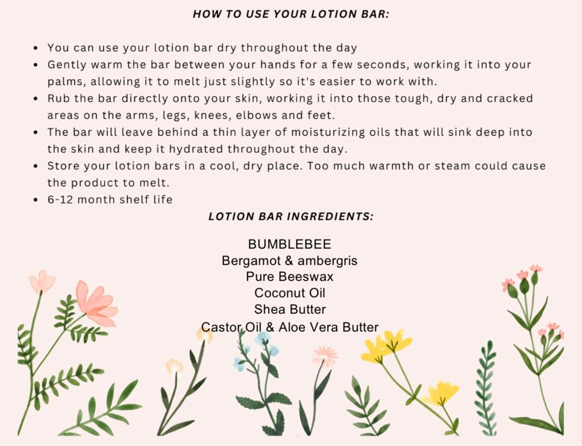 Artisan Honeycomb Lotion Bars Rich Nourishing Skin Moisturizer, Eco-Friendly Solid Beauty Gift