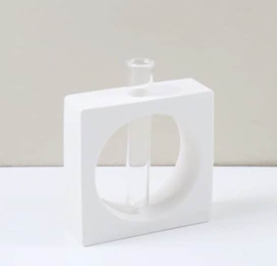 Nordic Jesmonite Square Vase for Propagation, Diffuser, and Home Decor