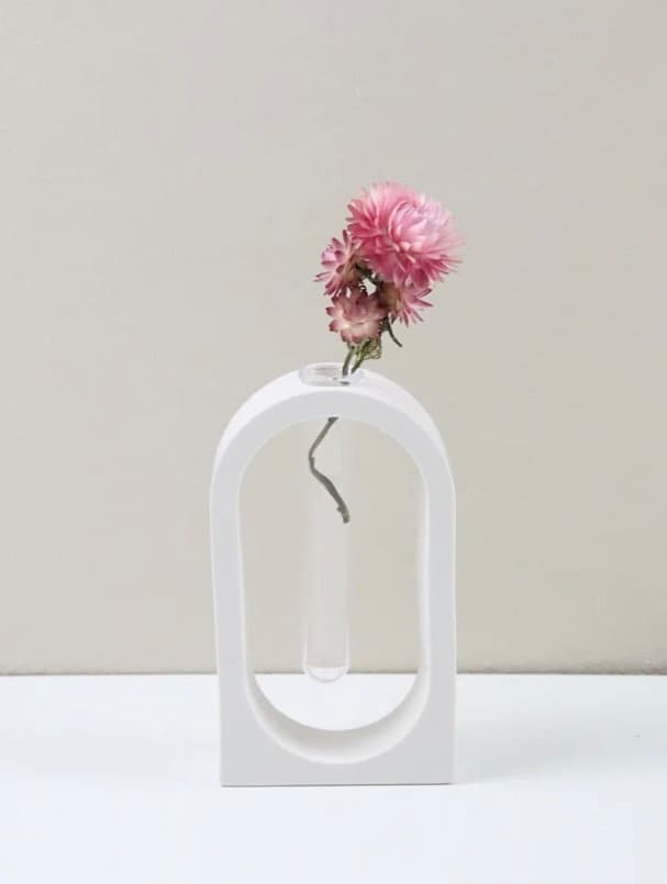 Jesmonite Hydroponic Vase for Modern Propagation in Nordic Style
