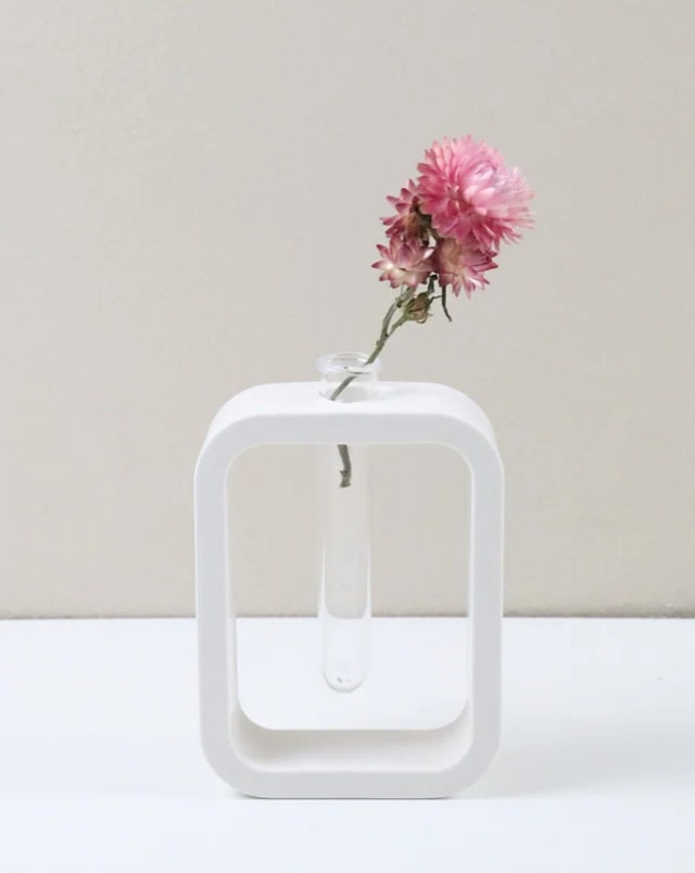 Jesmonite Hydroponic Vase for Modern Propagation in Nordic Style