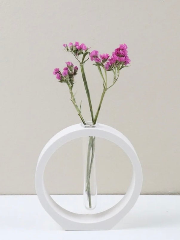 Jesmonite Hydroponic Vase for Modern Propagation in Nordic Style