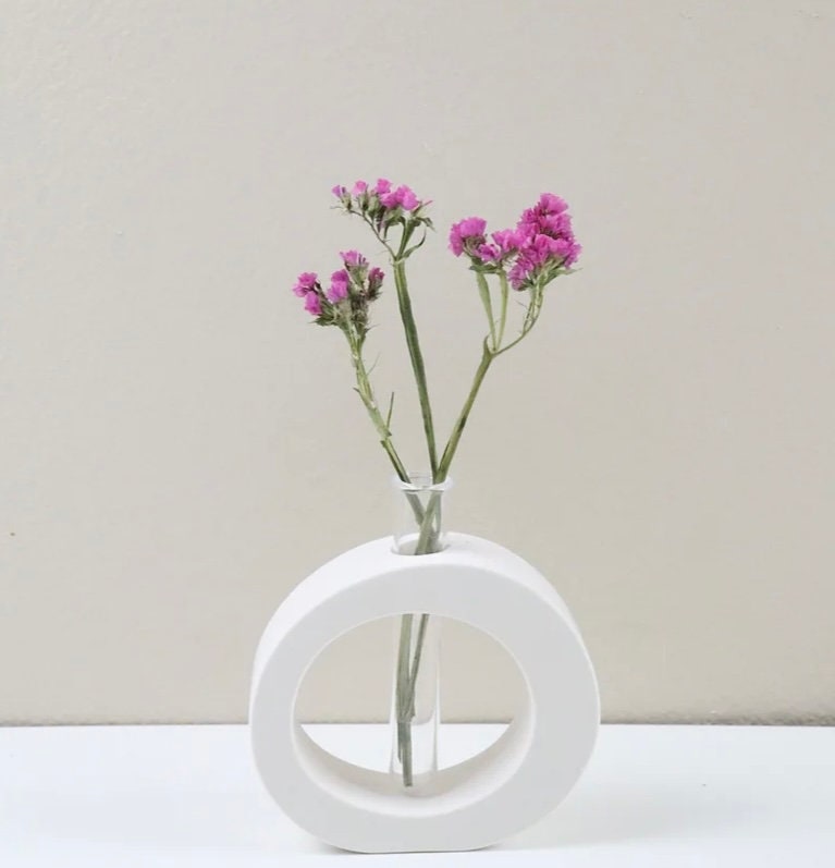 Hydroponic Vase - Propagation Station - Room Diffuser - Jesmonite - Bud Vase - Test Tube Vase - Nordic - Scandi - Mid-Century - Woman Vase
