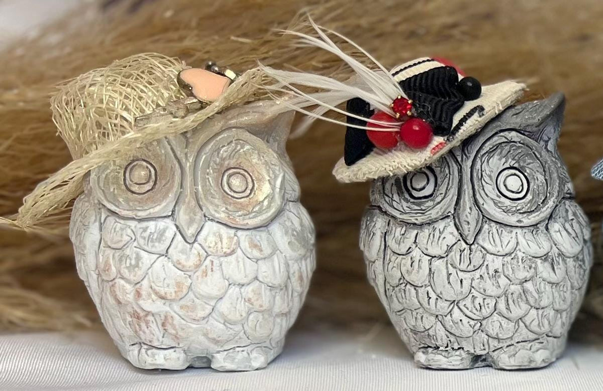 Celebration Mini Owl Candles - Decorative Embellished Owl Candles