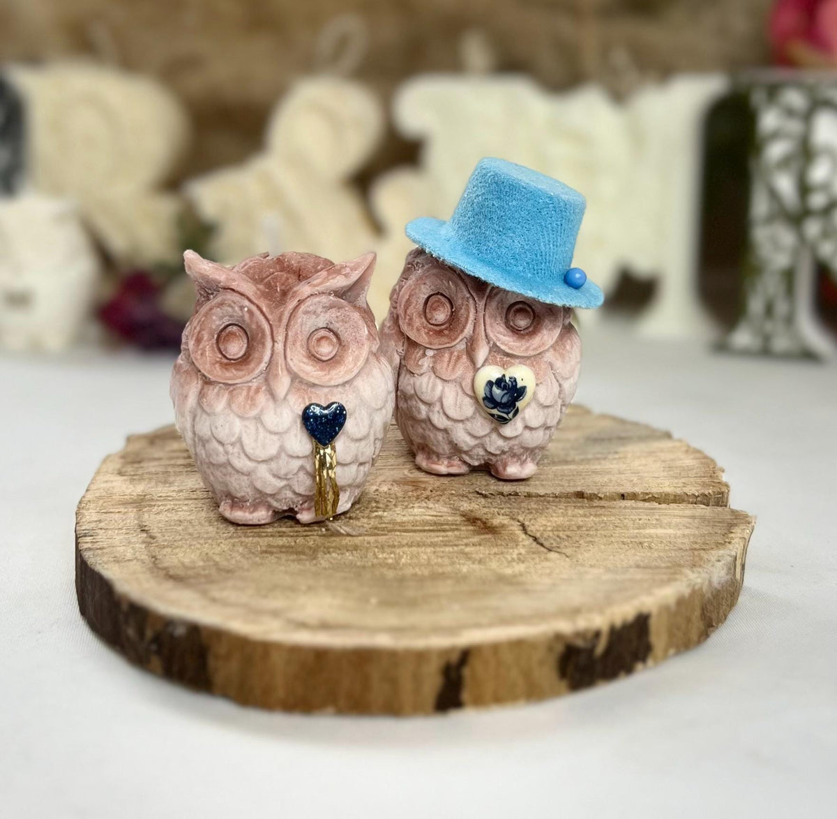 Celebration Mini Owl Candles - Decorative Embellished Owl Candles