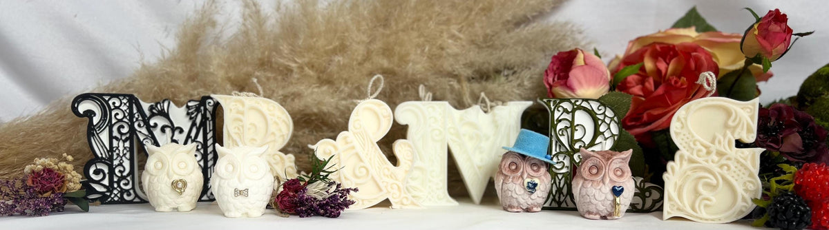 Celebration Mini Owl Candles - Decorative Embellished Owl Candles