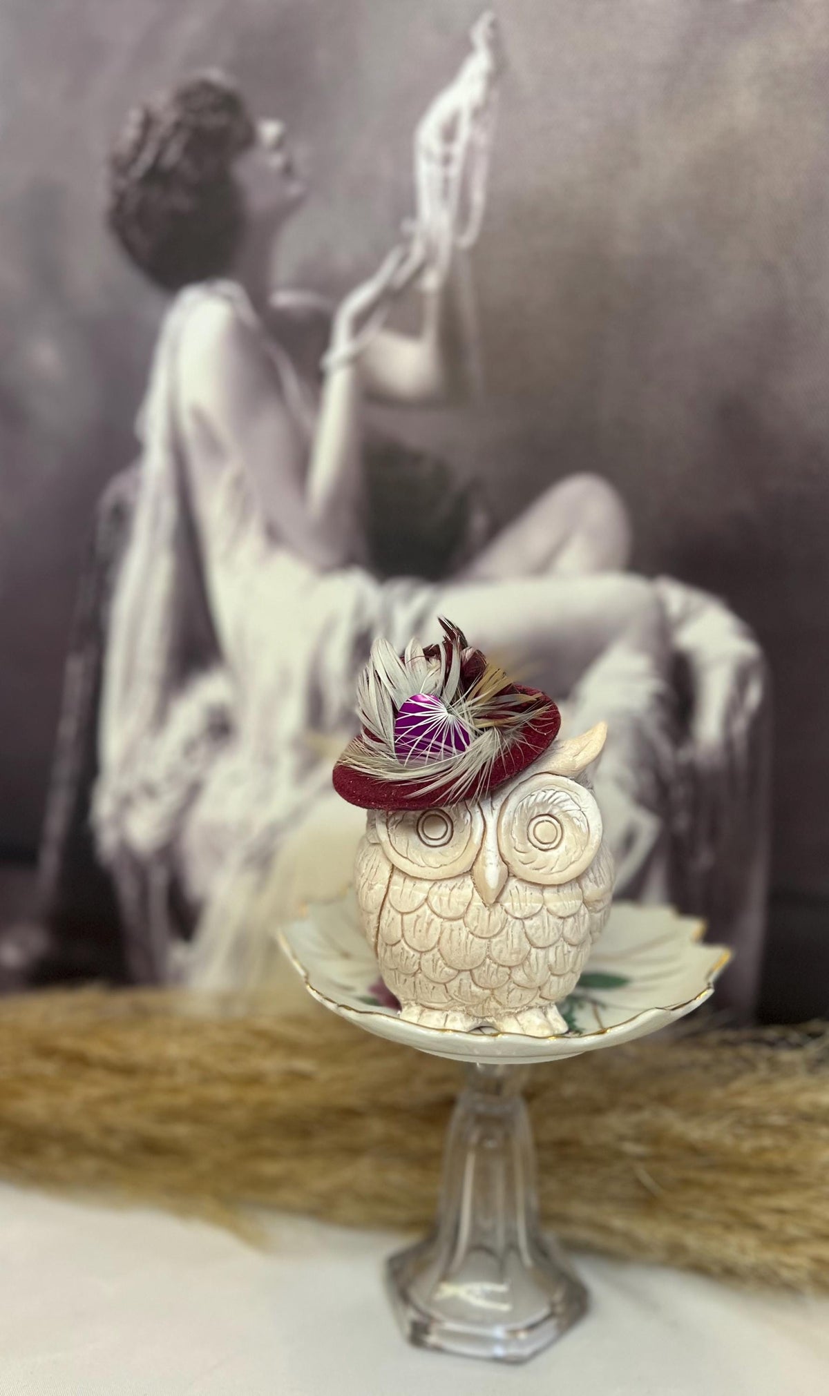 Celebration Adorned Owl Candles - Decorative Embellished Design