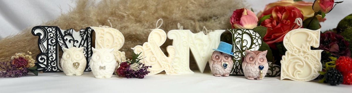 Celebration Mini Owl Candles - Decorative Embellished Owl Candles