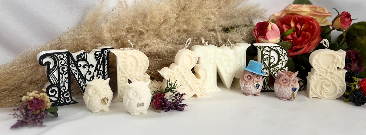 Celebration Mini Owl Candles - Decorative Embellished Owl Candles