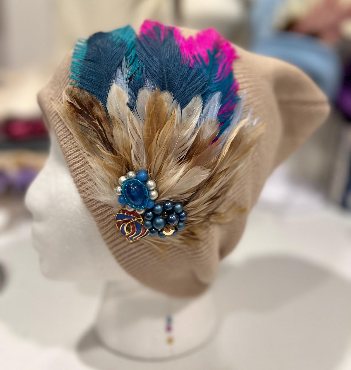 Vibrant Days Ahead | Color Pop | hand-embellished beanie