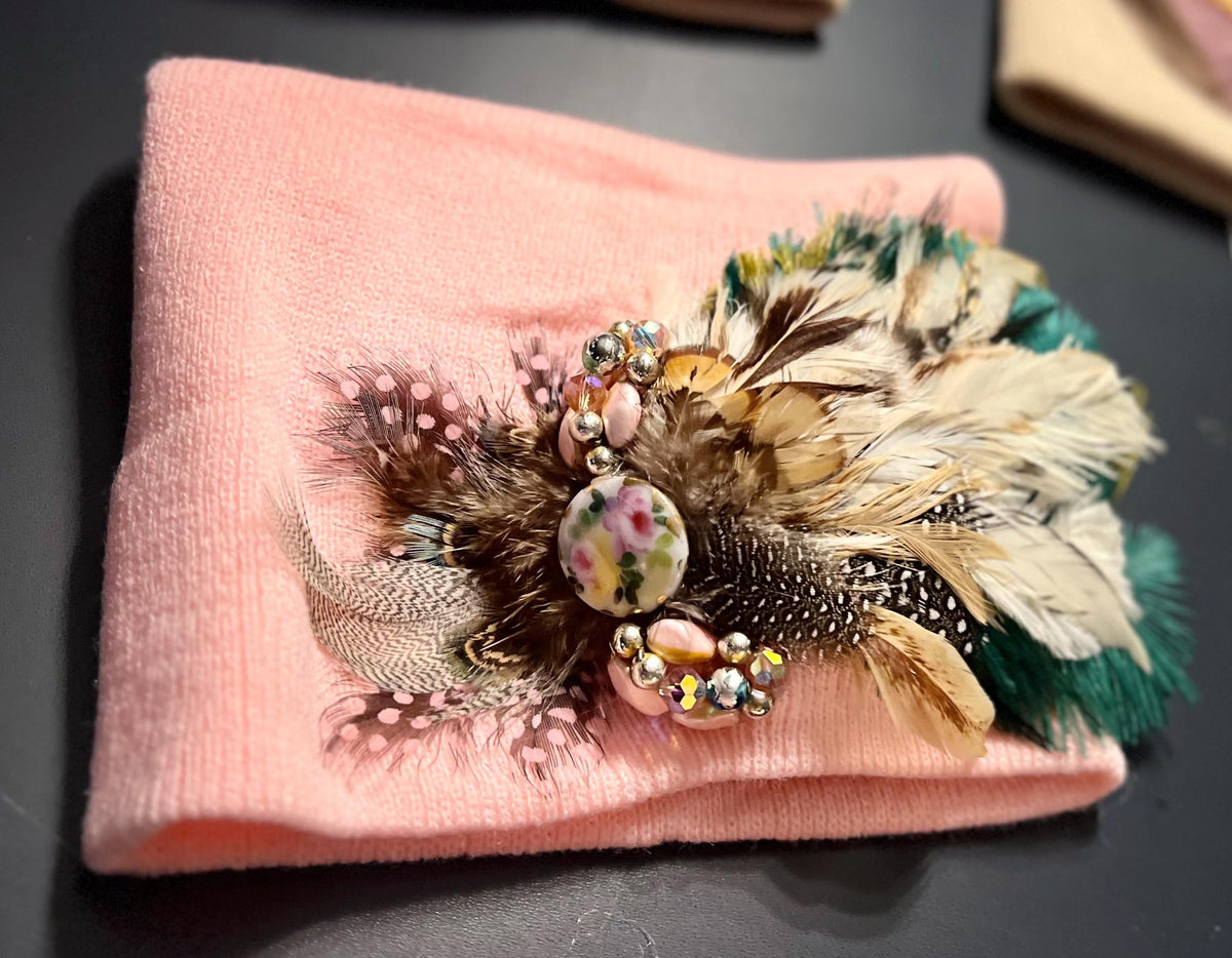 Butterfly Gardens | hand-embellished beanie