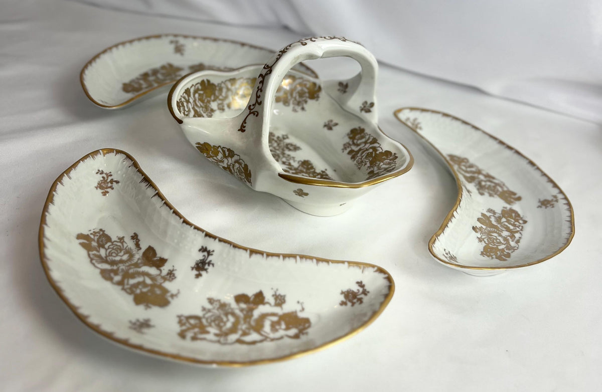 French Hand Painted Porcelain Dishes