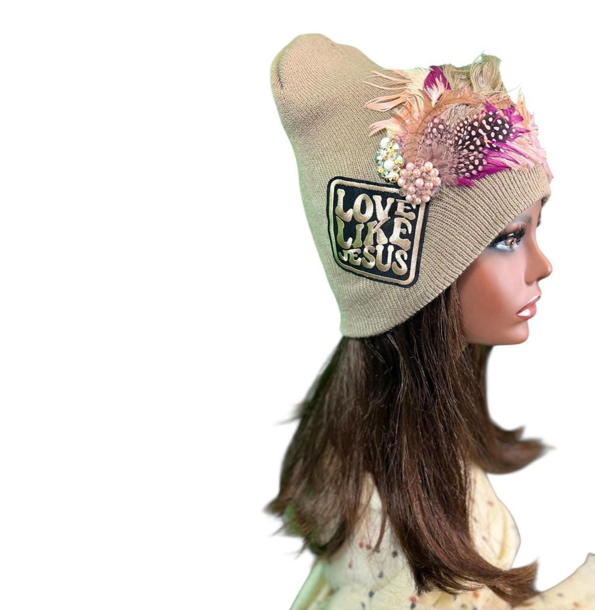 Love Like JESUS, Patchwork Jeweled Designer Hat