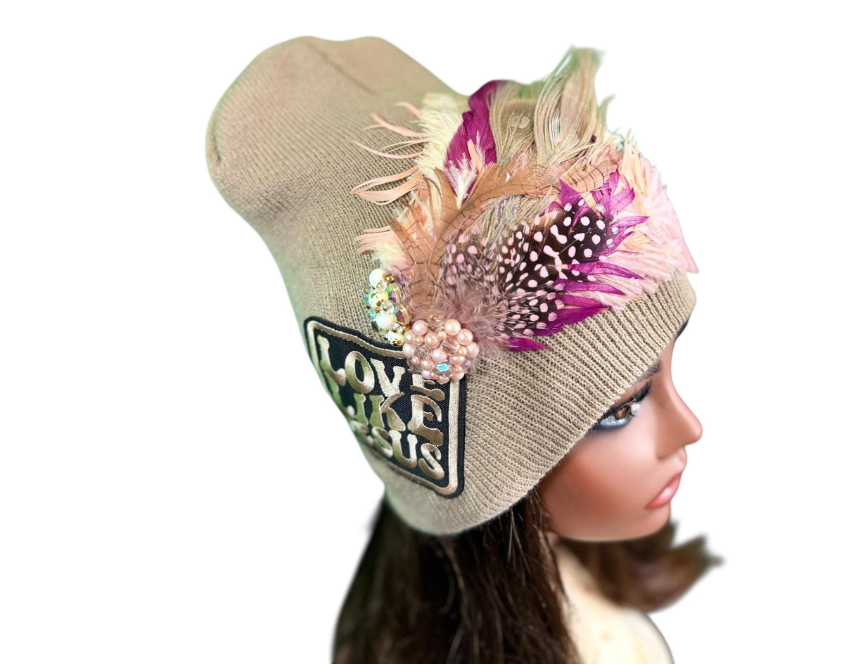 Love Like JESUS, Patchwork Jeweled Designer Hat