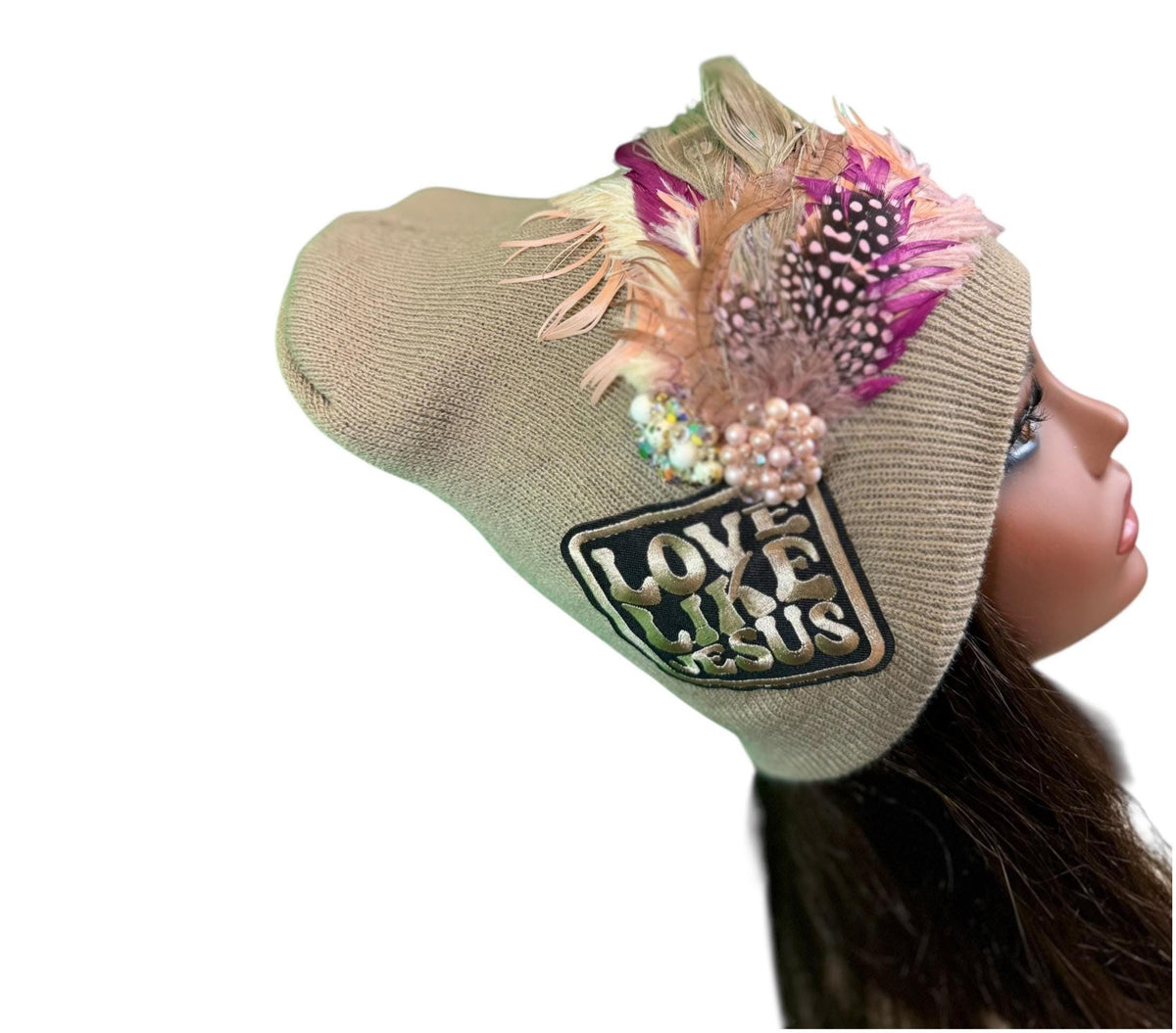 Love Like JESUS, Patchwork Jeweled Designer Hat