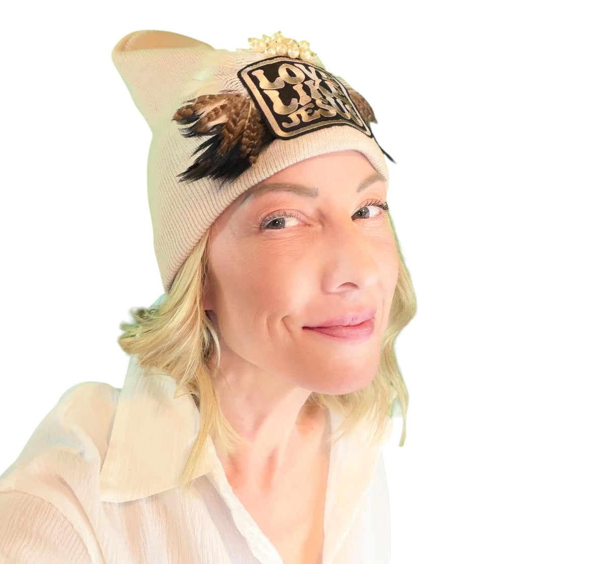 Love Like Jesus, Patchwork Jeweled Fashionable Hat