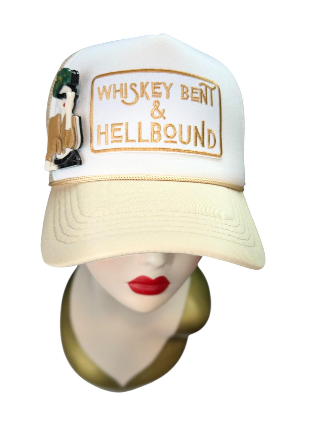 Whiskey Bent & Hell Bound | Trucker Hat & Brooch