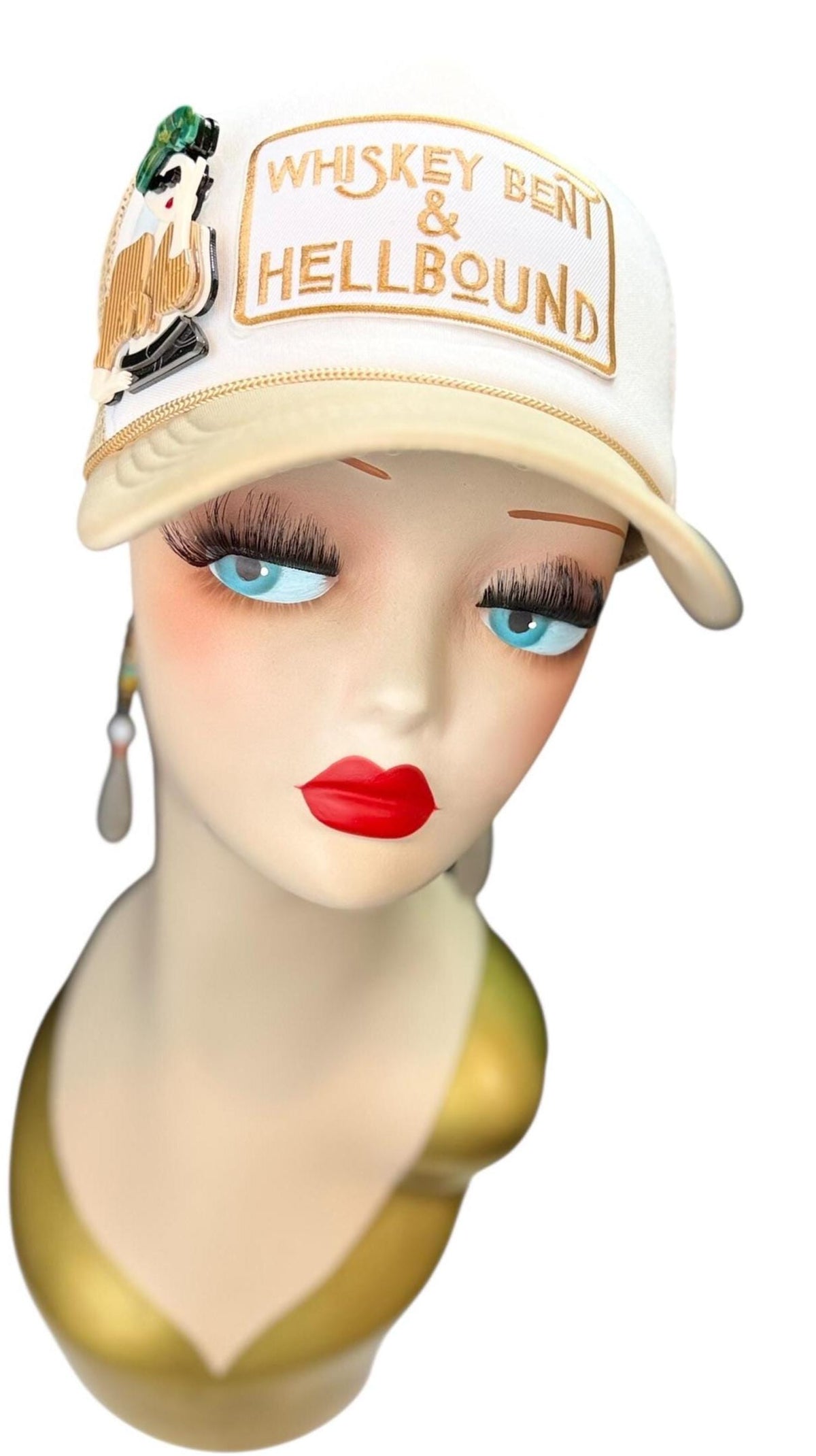 Whiskey Bent & Hell Bound | Trucker Hat & Brooch