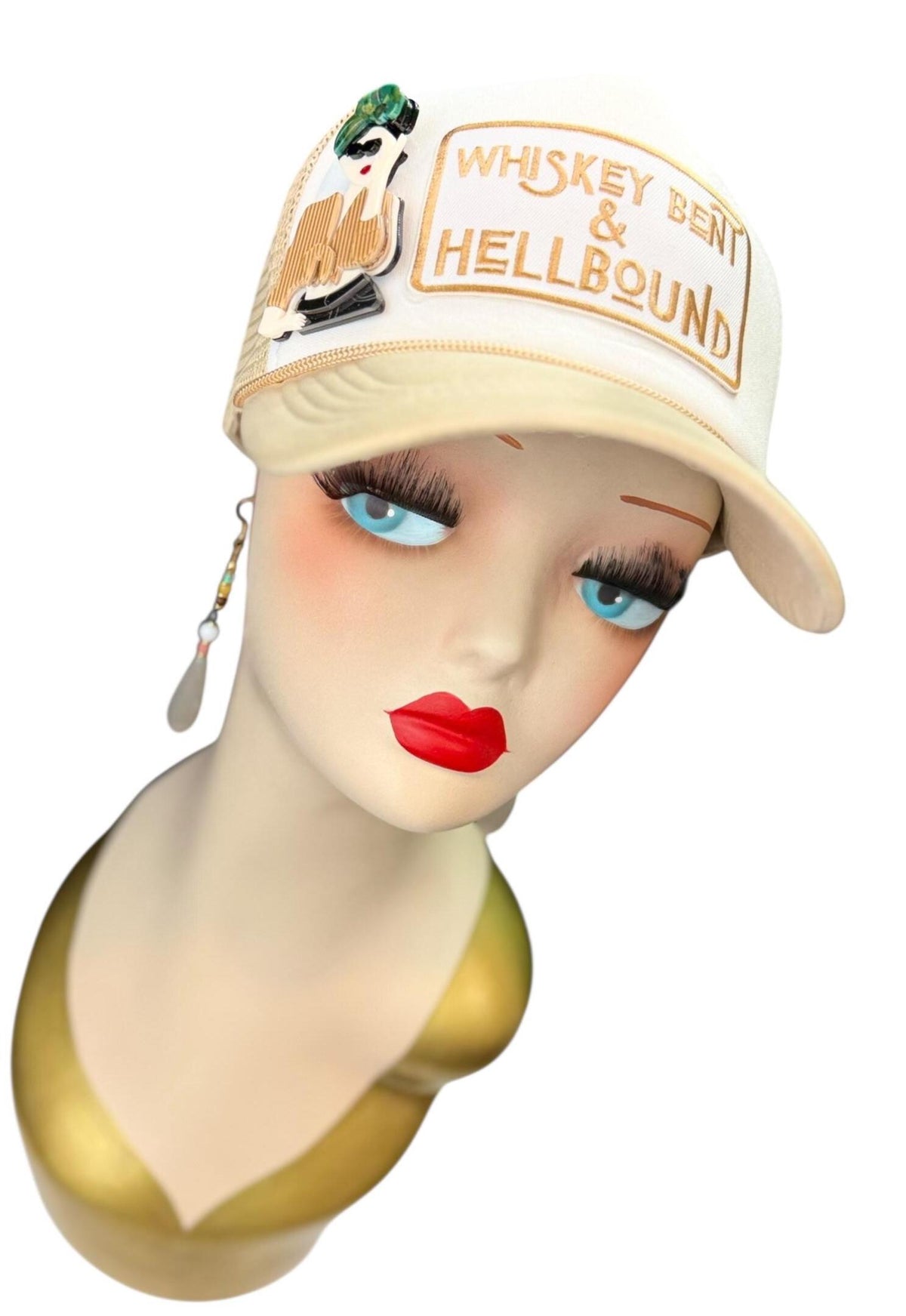 Whiskey Bent & Hell Bound | Trucker Hat & Brooch