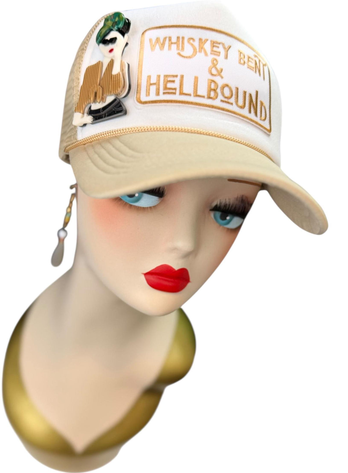 Whiskey Bent & Hell Bound | Trucker Hat & Brooch