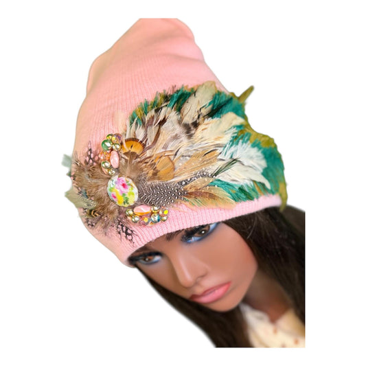 Butterfly Gardens | hand-embellished beanie