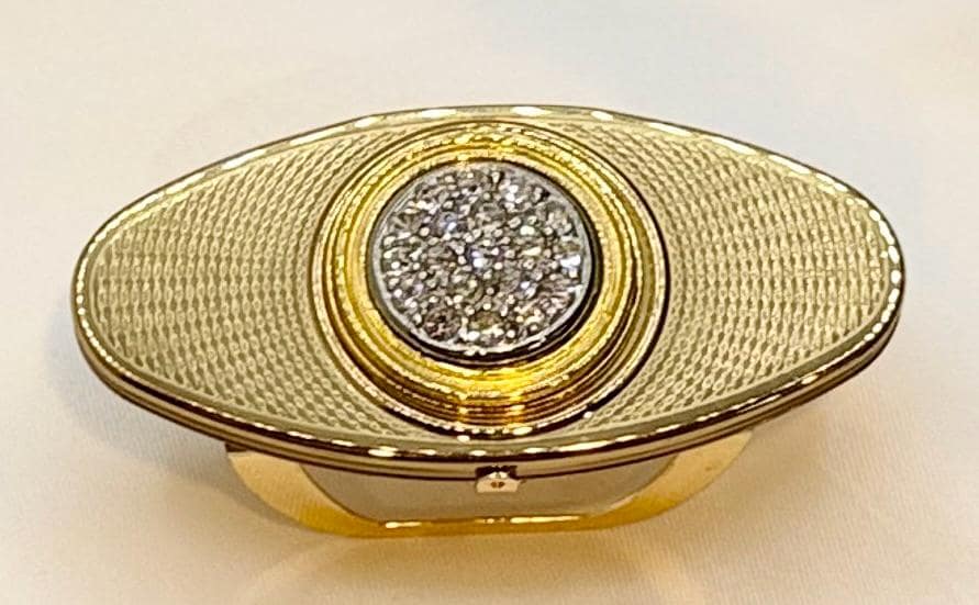 Vintage Stratton Lipstick Holder Ring – Flip-up Mirror, Made in England