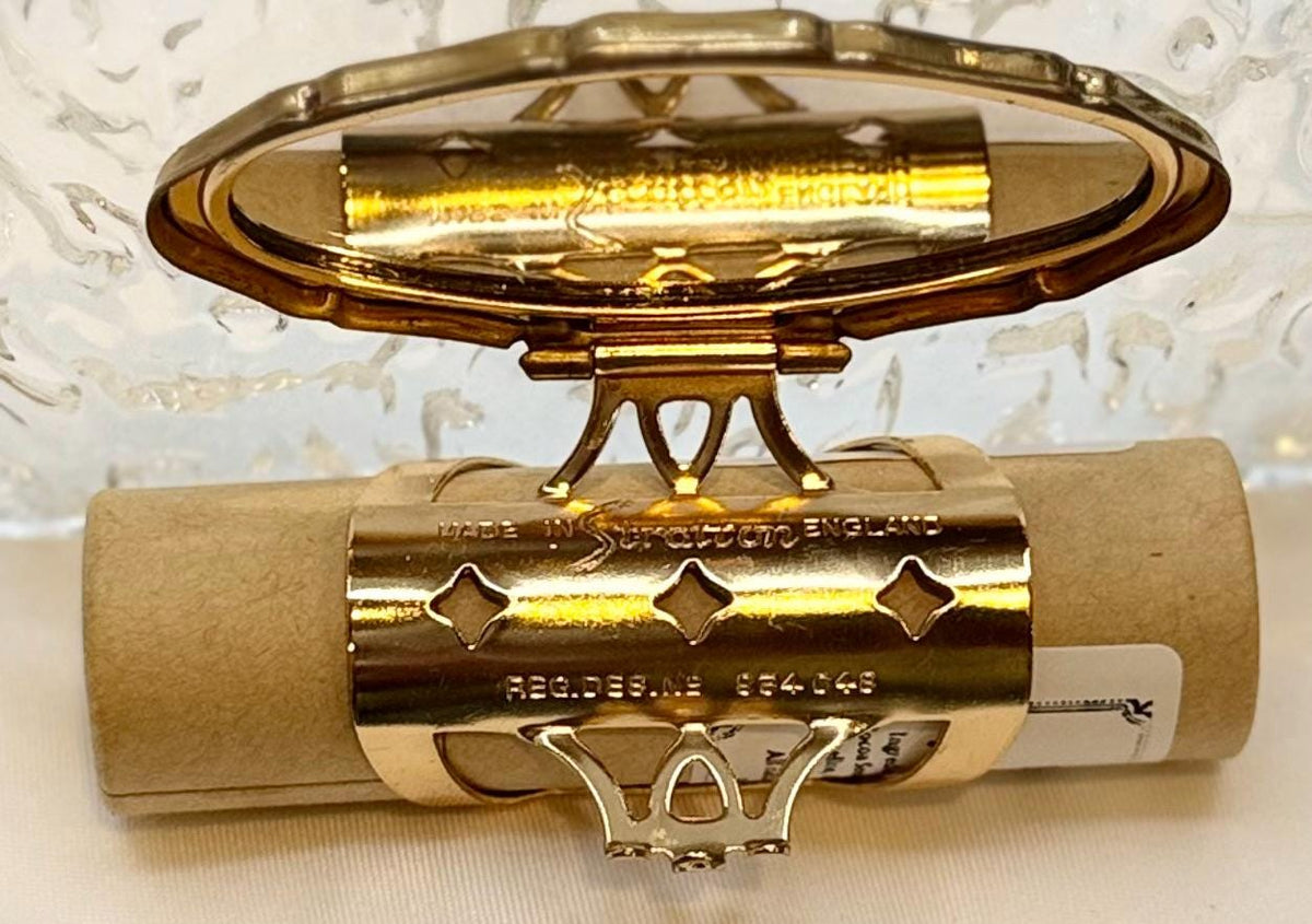 Vintage Stratton Lipstick Holder Ring – Flip-up Mirror, Made in England