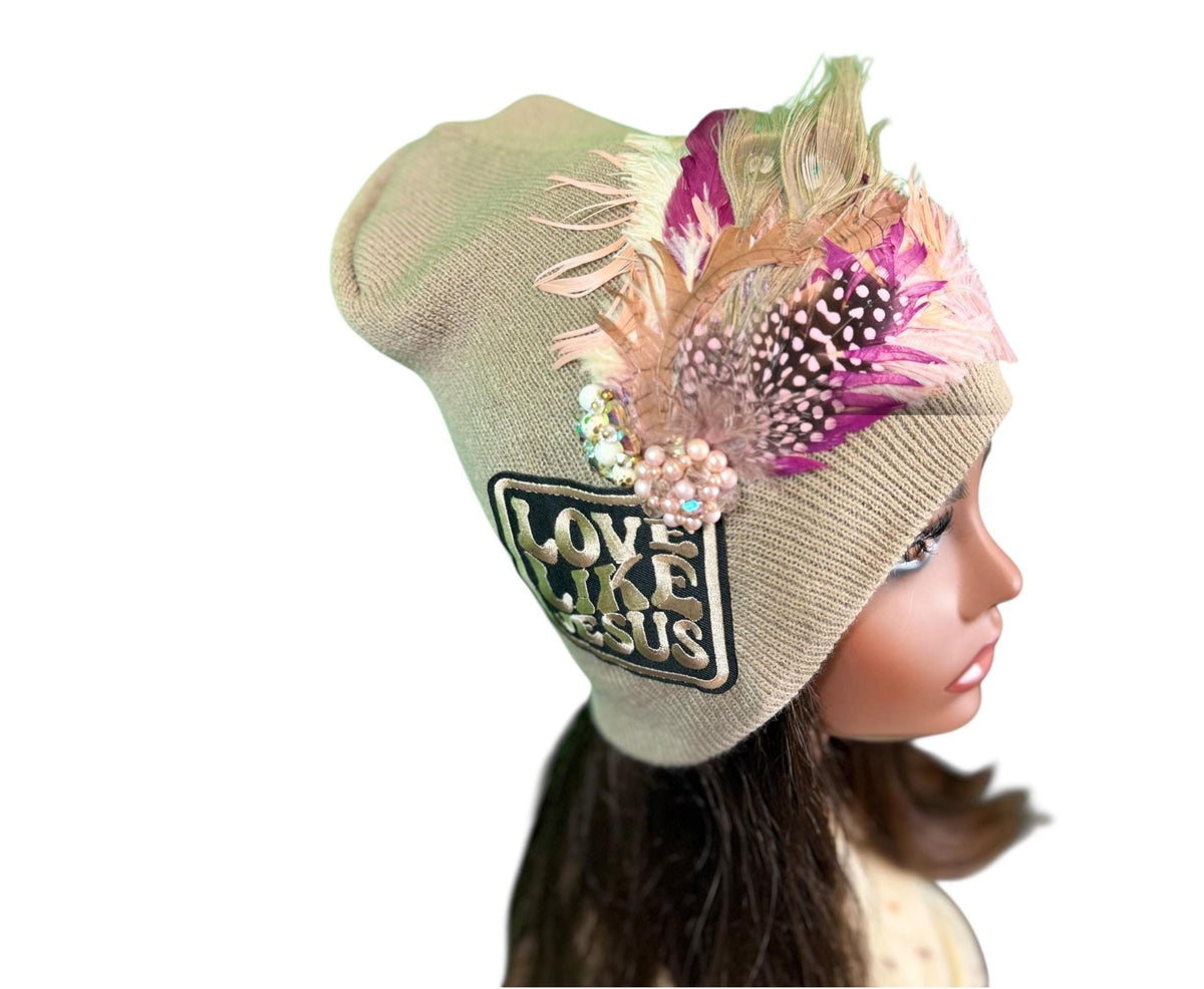 Love Like JESUS, Patchwork Jeweled Designer Hat