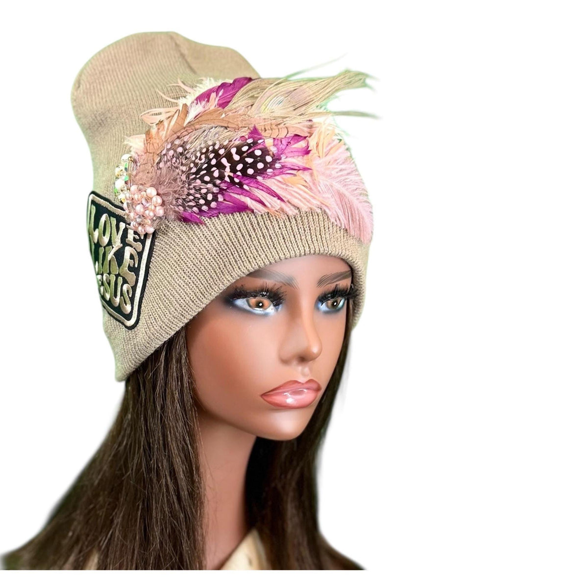 Love Like JESUS, Patchwork Jeweled Designer Hat