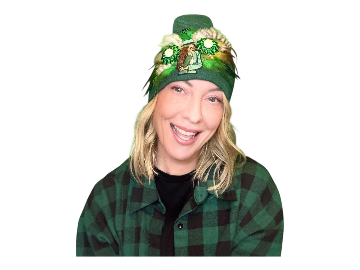 NEW Style Statement “Cigar Woman” Patchwork Jeweled Fashionable Avant-Garde Winter Hat