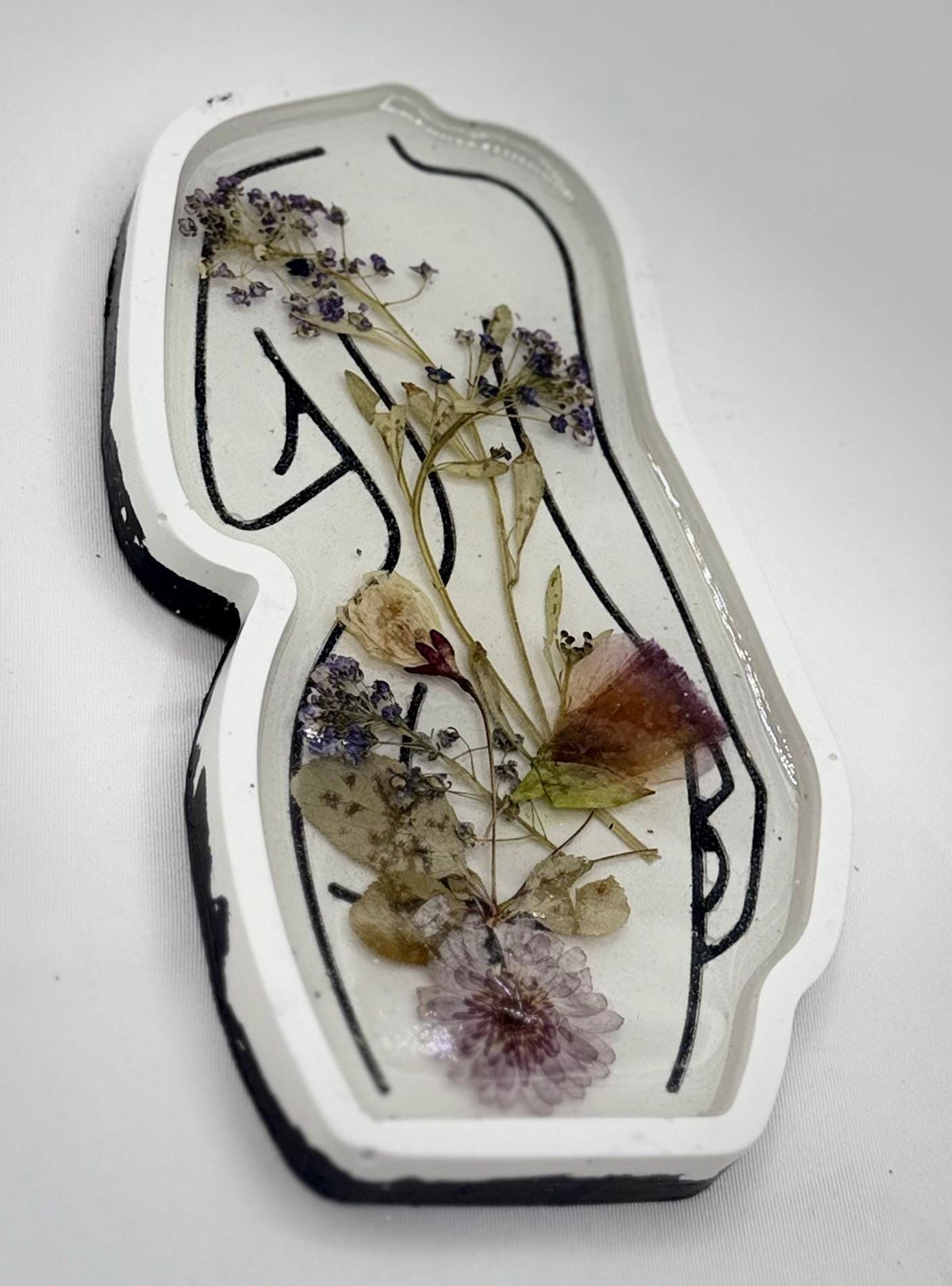 Jesmonite Vanity Tray - Ladies Figure, Dried Floral Display