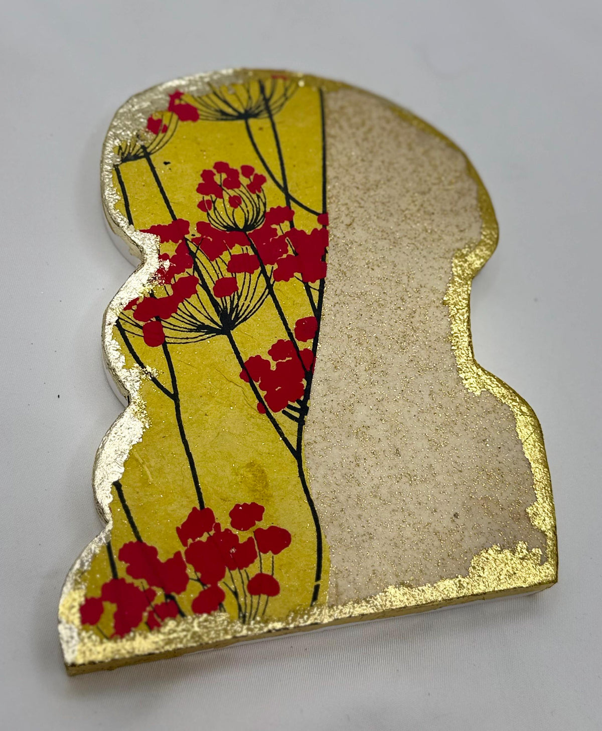 Jesmonite Vanity Tray - Ladies Figure, Dried Floral Display