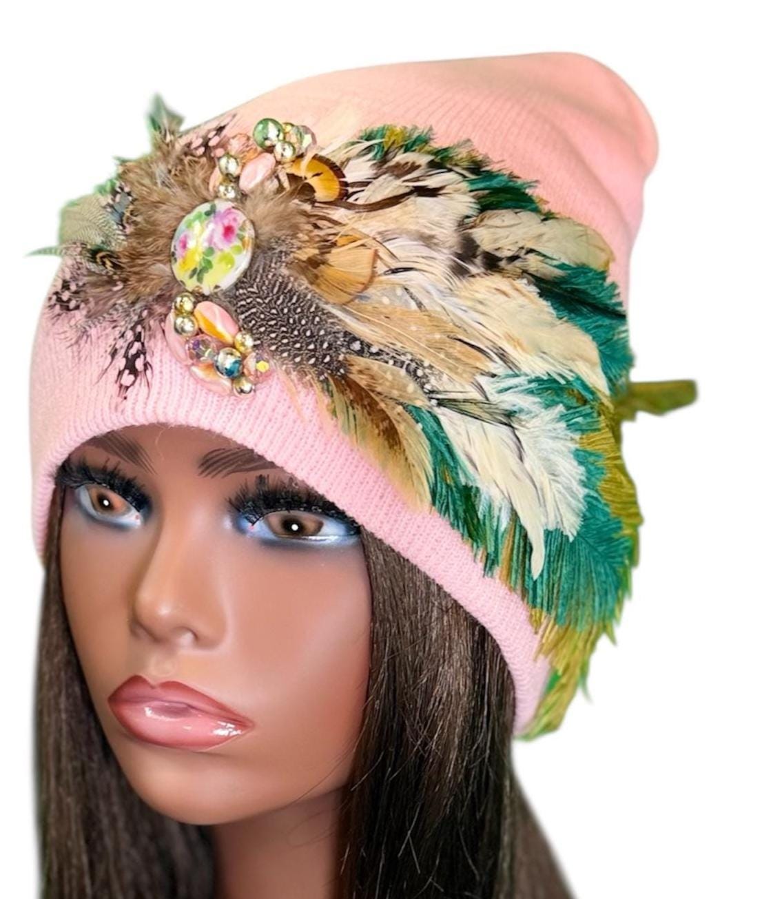 Butterfly Gardens | hand-embellished beanie