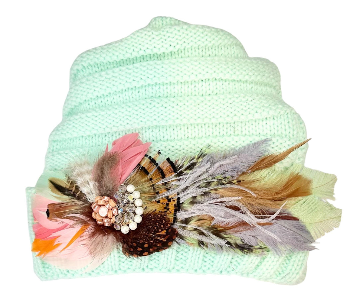 Mint and Honey Season - Luxury Ski Lodge Accessory - Refined Elegance Winter Attire