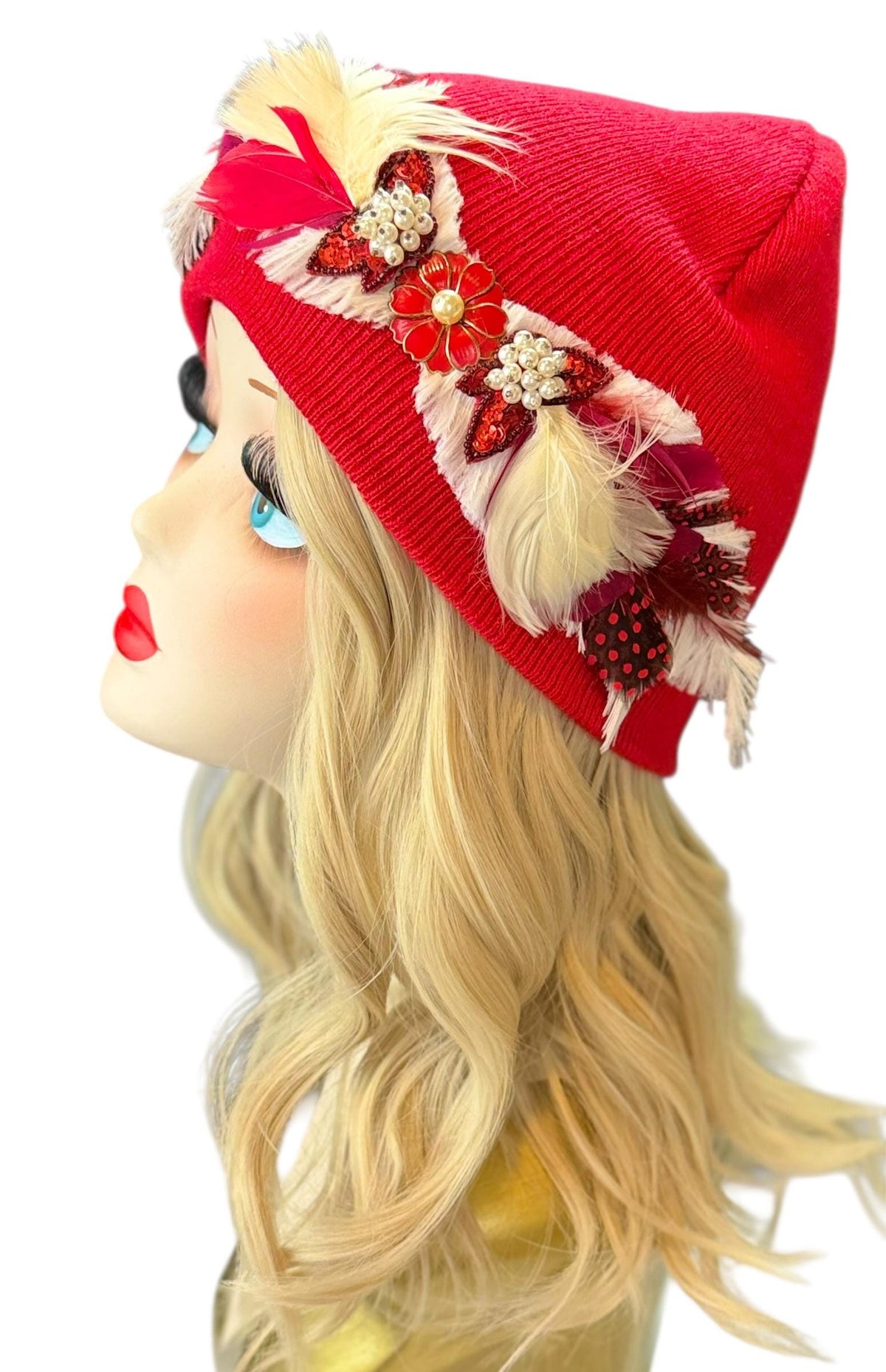 Butterfly Romance | hand-embellished beanie