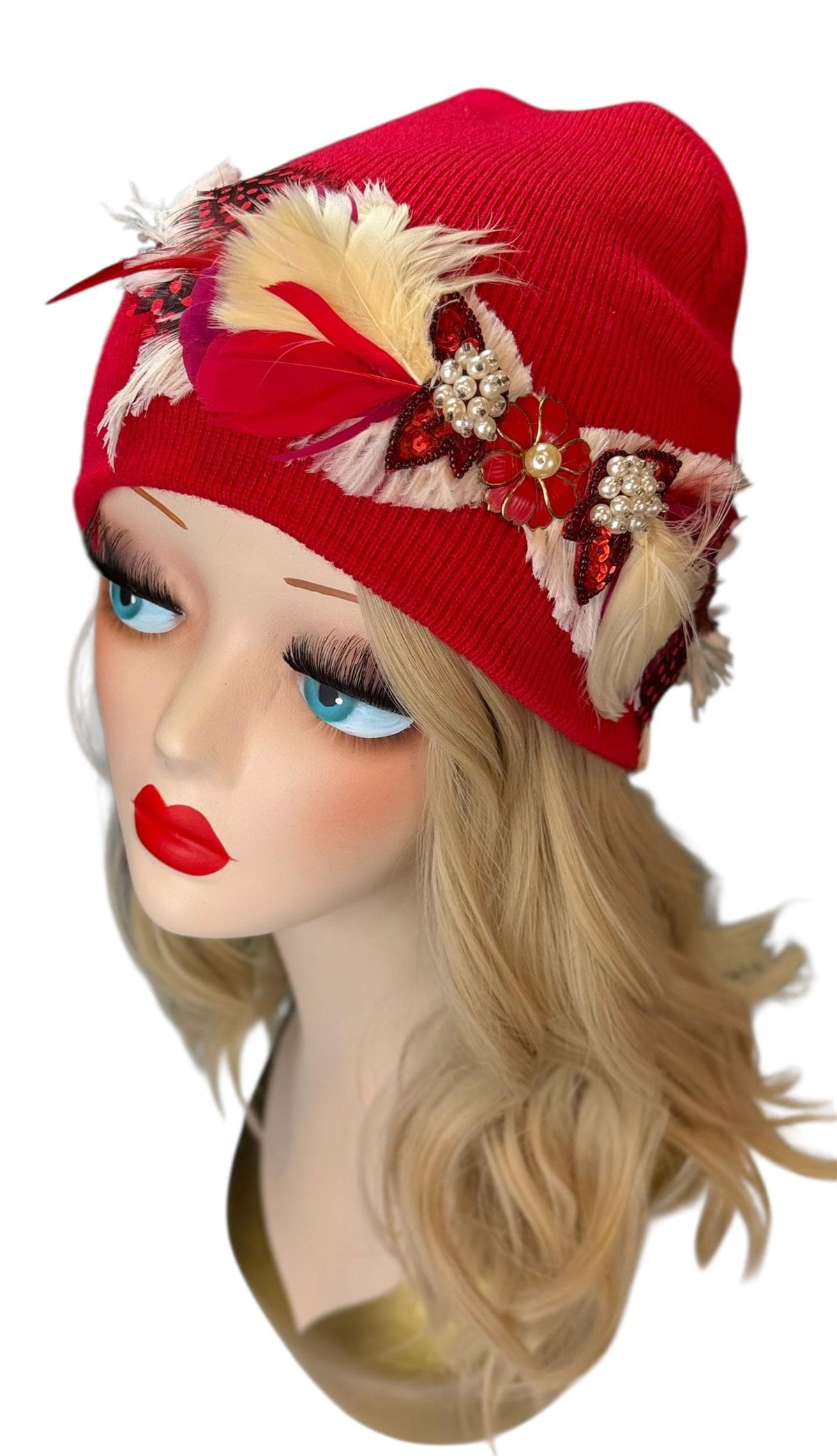 Butterfly Romance | hand-embellished beanie