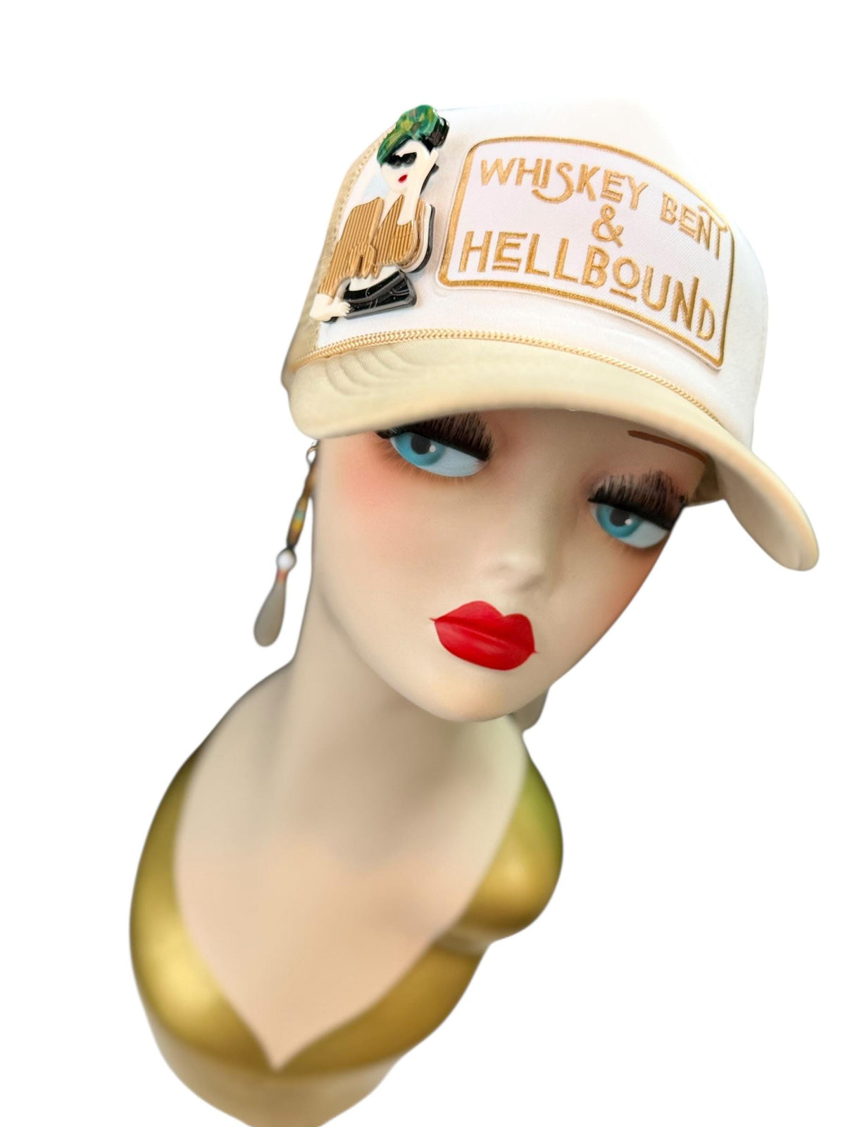 Whiskey Bent & Hell Bound | Trucker Hat & Brooch