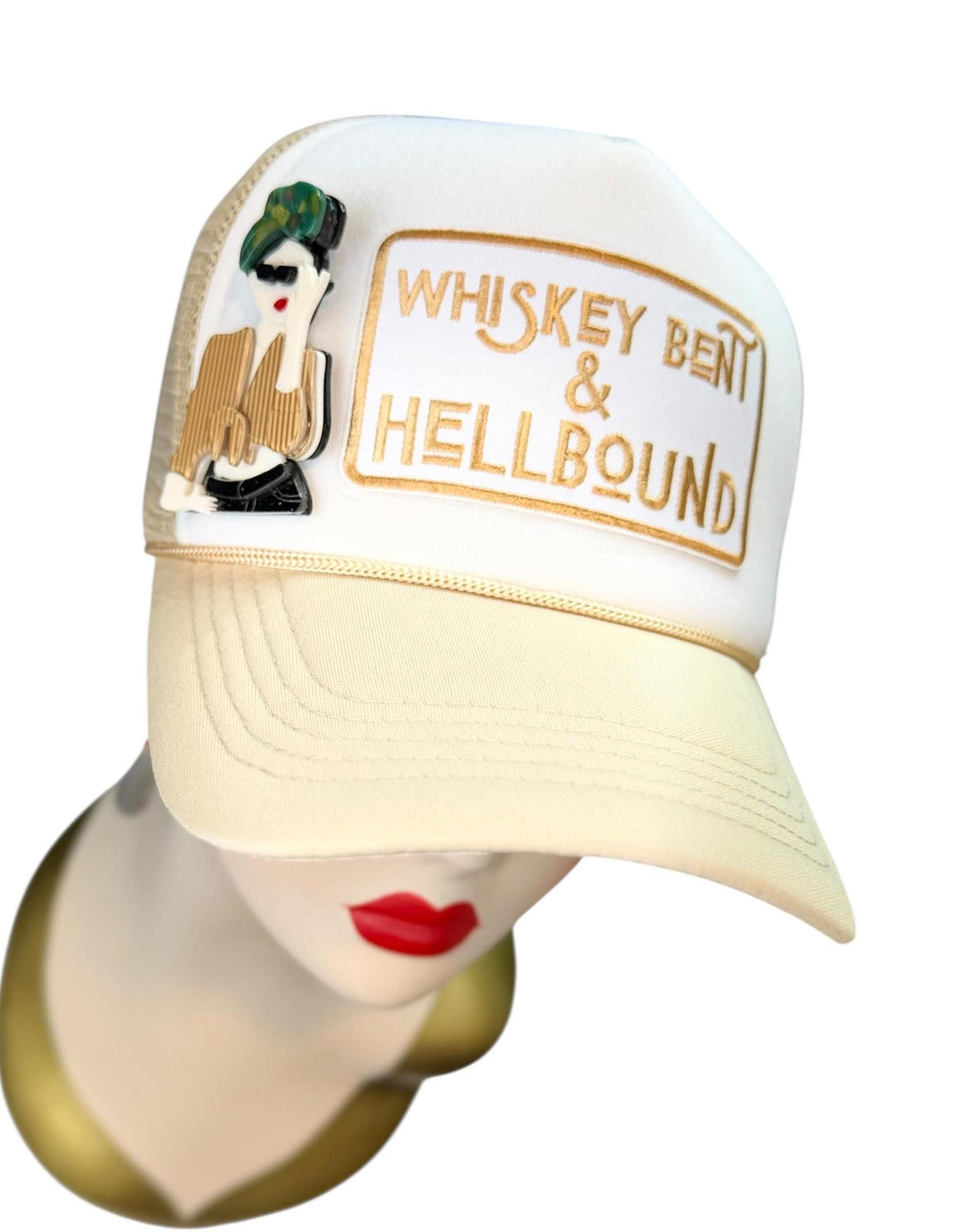 Whiskey Bent & Hell Bound | Trucker Hat & Brooch