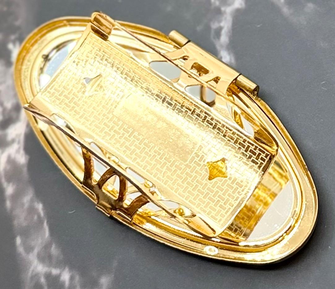 Vintage Stratton Lipstick Holder Ring – Flip-up Mirror, Made in England