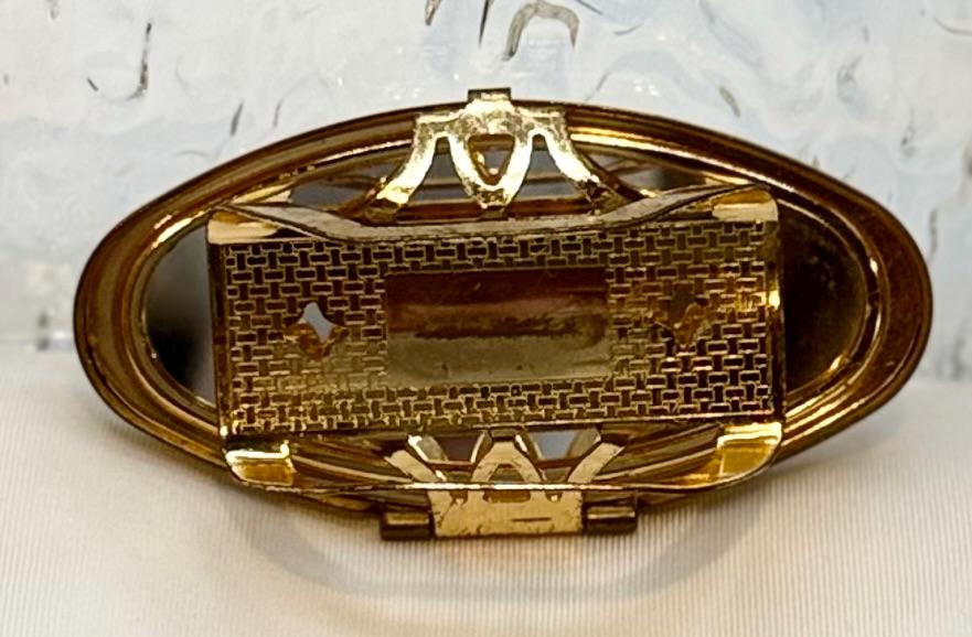Vintage Stratton Lipstick Holder Ring – Flip-up Mirror, Made in England