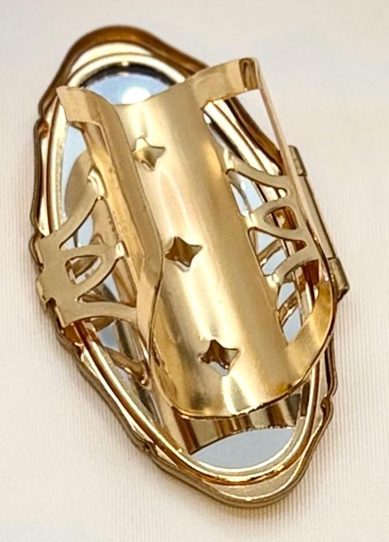 Vintage Stratton Lipstick Holder Ring – Flip-up Mirror, Made in England