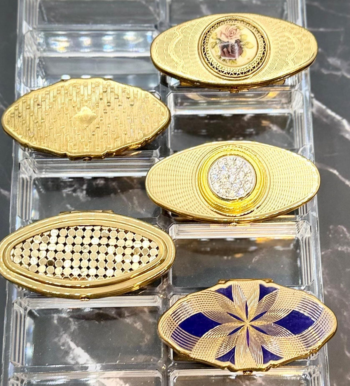 Vintage Stratton Lipstick Holder Ring – Flip-up Mirror, Made in England