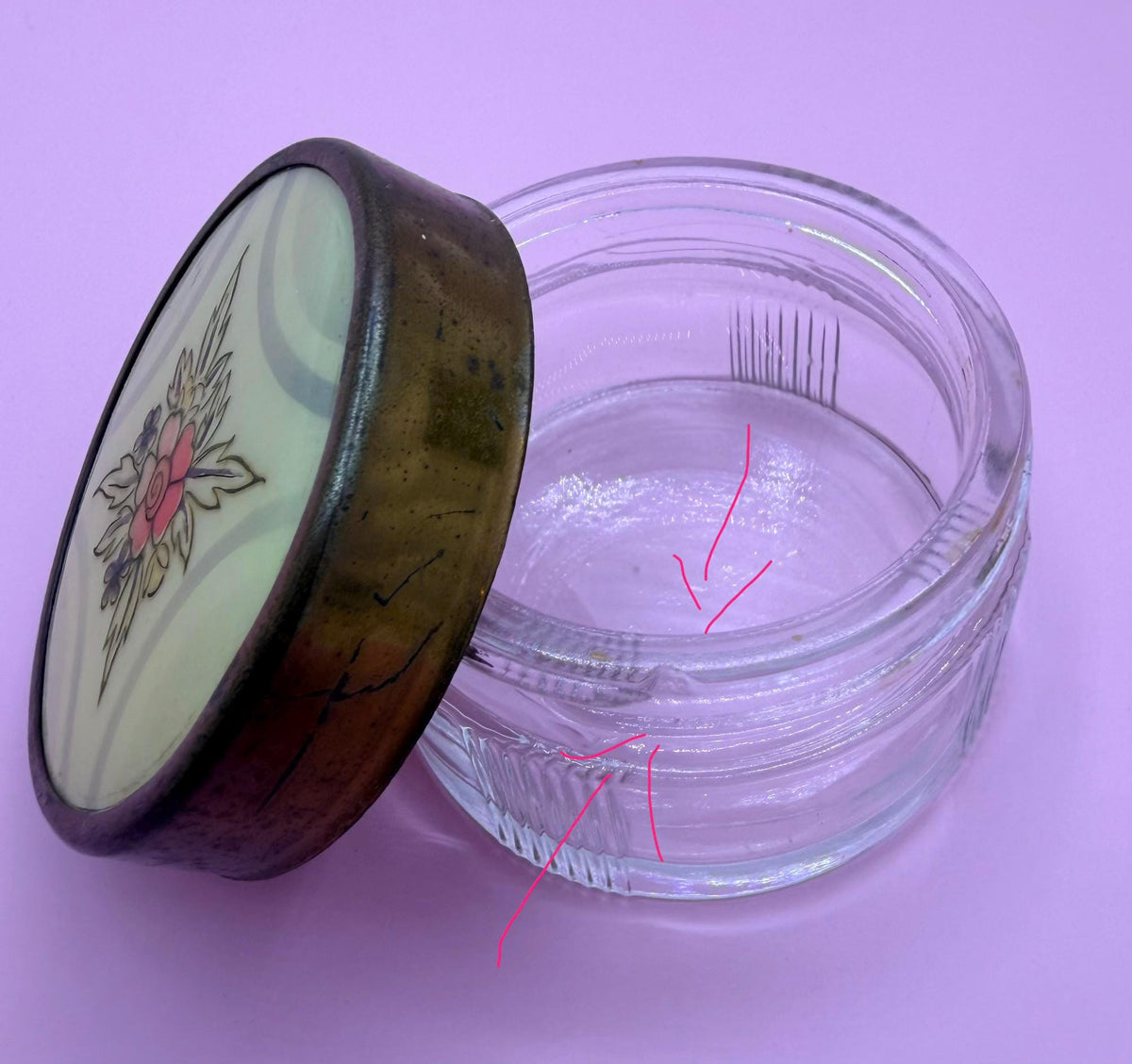 Ladies Dresser Jars - Vintage Collectible Vanity Power Jars - Vanity Storage